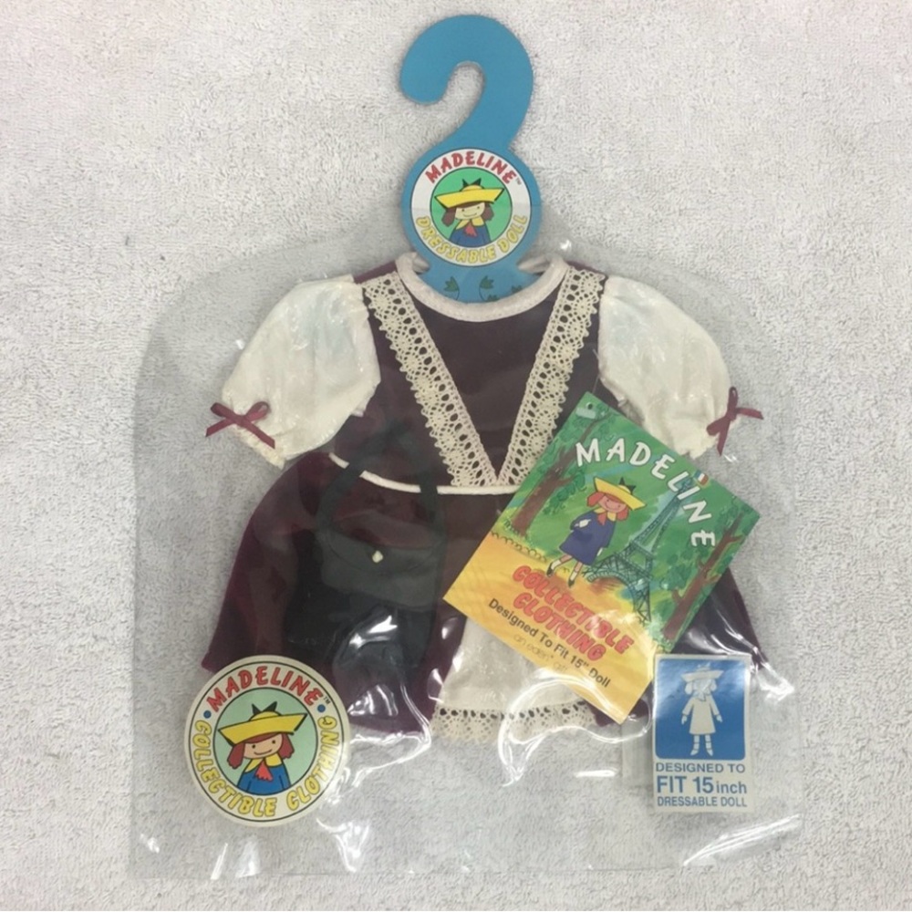 NWT New Vintage 1999 Eden Madeline Wine Velvet Dress Collectible Doll Girls